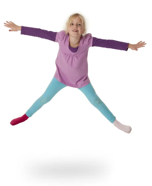 Child Leaping in Air — Stock Photo, Image