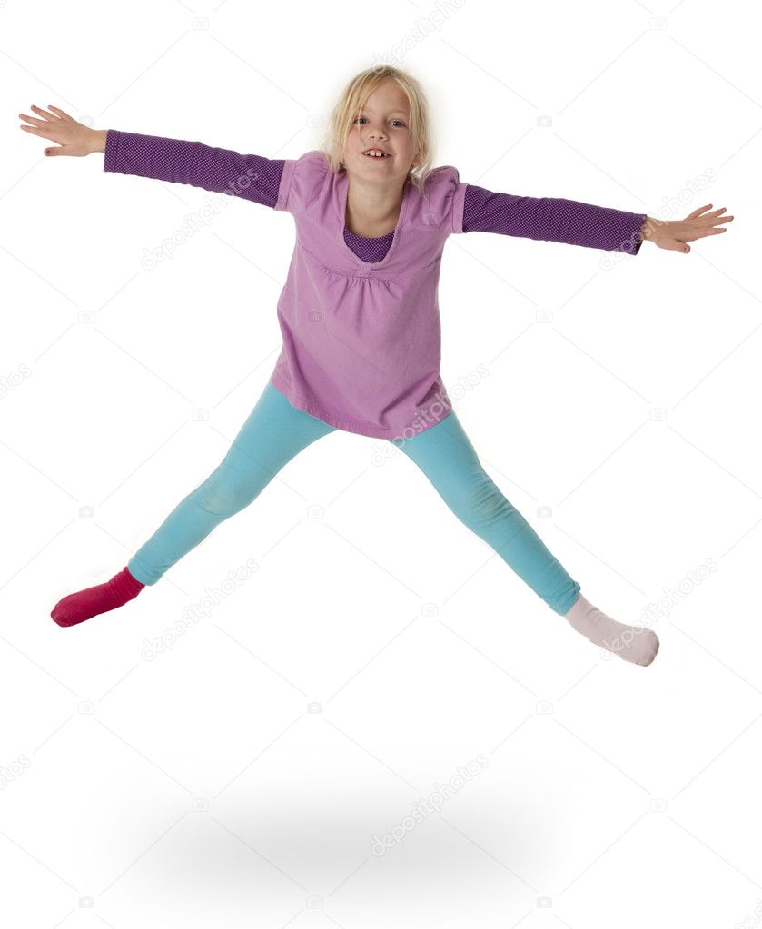 Child Leaping in Air