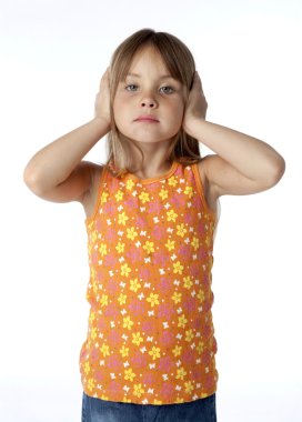 Kid Covering Ears clipart