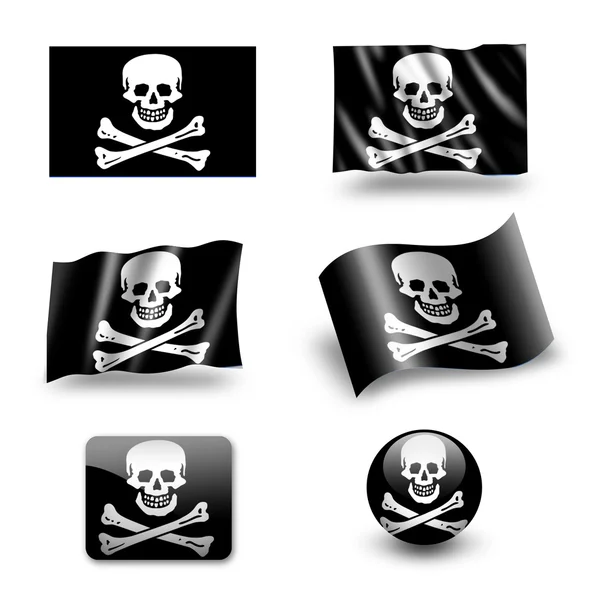 Ikony Symbol Transparent Czarny Pirat — Zdjęcie stockowe