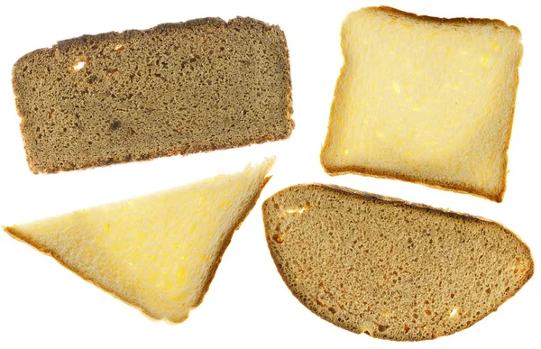 Textura de centeno y pan blanco — Foto de Stock