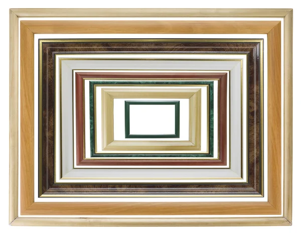 Wooden photo frames set — Stock Photo, Image