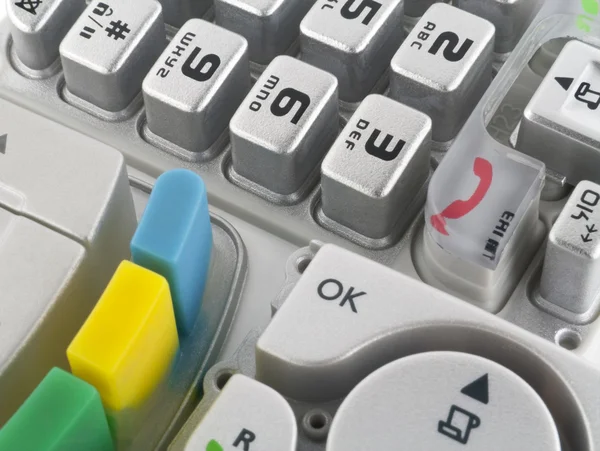Tastaturen Von Modernen Digitalen Elektronischen Geräten Makro Hintergrund Selektiver Fokus — Stockfoto