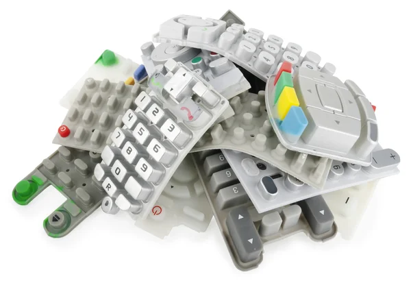 Montón de teclados de goma — Foto de Stock