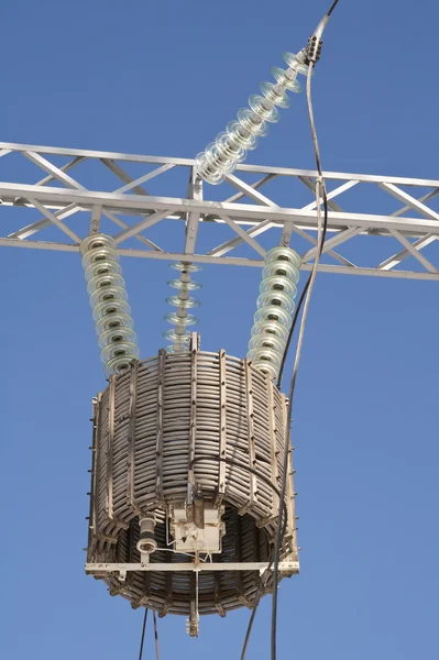 Transformer of high energy against the sky — Stock Photo, Image