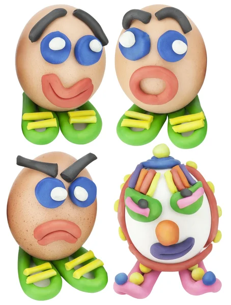 Cool toy Easter eggs set — Stock Photo, Image