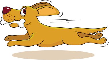 Cute dog cartoon clipart