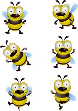 Bee cartoon collection clipart