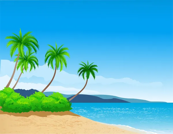 Vackra tropiska bakgrunden — Stock vektor