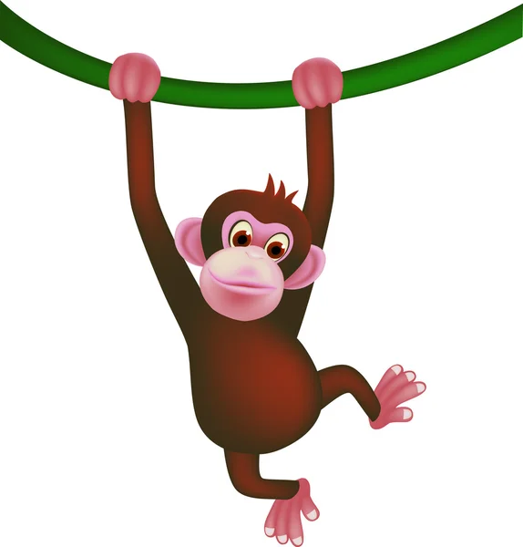 Şirin şempanze — Stok Vektör