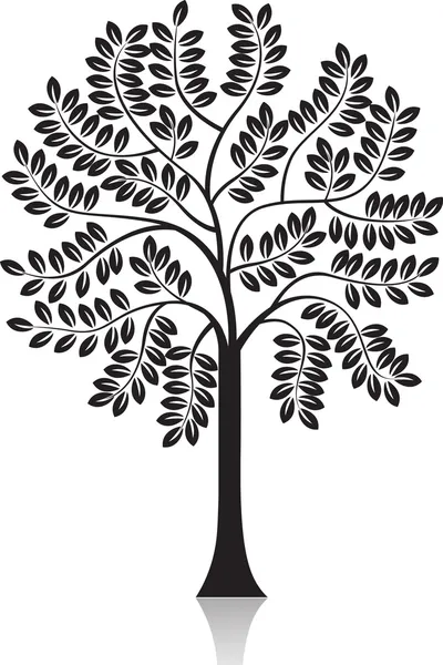 Illustrazione sagoma albero — Vettoriale Stock