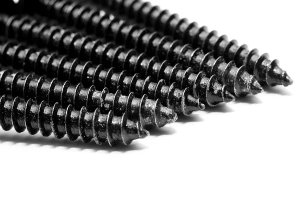 A few black screws — Stock Photo, Image