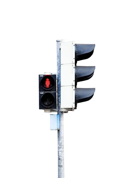 Colore rosso al semaforo — Foto Stock