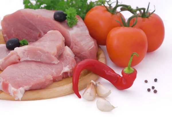 Meat and vegetables — Stock Photo, Image