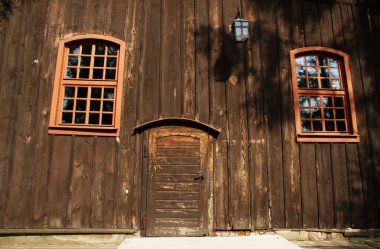 Door to wooden church