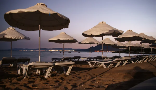 Plaża Nocy Grecja Rhodes — Zdjęcie stockowe