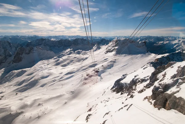 Vinter Landskap Zugspitze Bavary Tyskland Högsta Punkten Tyskland 2962 — Stockfoto