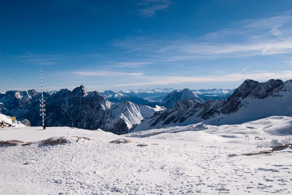 Vinter Landskap Zugspitze Bavary Tyskland Högsta Punkten Tyskland 2962 — Stockfoto
