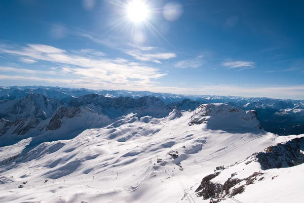 Winter Landschap Zugspitze Bavary Duitsland Hoogste Punt Duitsland 2962 — Stockfoto