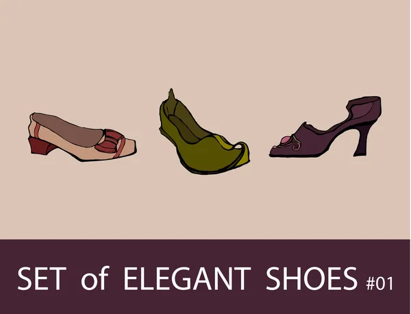 Set van elegante schoenen — Stockfoto