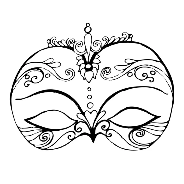 Máscara abstrata ilustrada para o seu design de carnaval — Fotografia de Stock