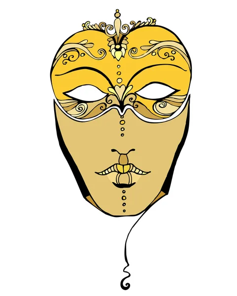 Ilustrované abstraktní maska karnevalu design — Stock fotografie
