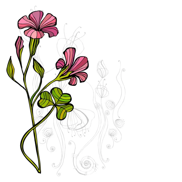 Cute spring floral background illustration — Stock Photo, Image