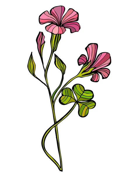 Illustrated cute flower — Stock Photo, Image