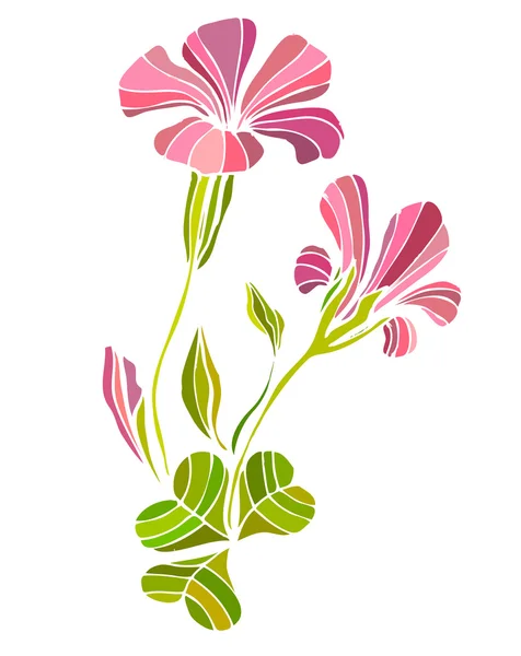 Ilustrované roztomilý květ — Stock fotografie