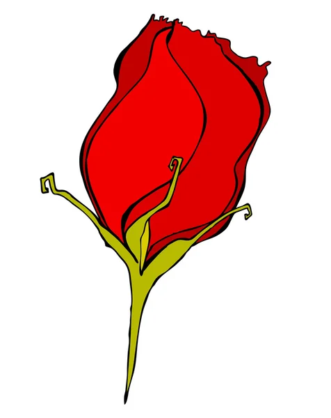 Иллюстрированный милый цветок — стоковое фото