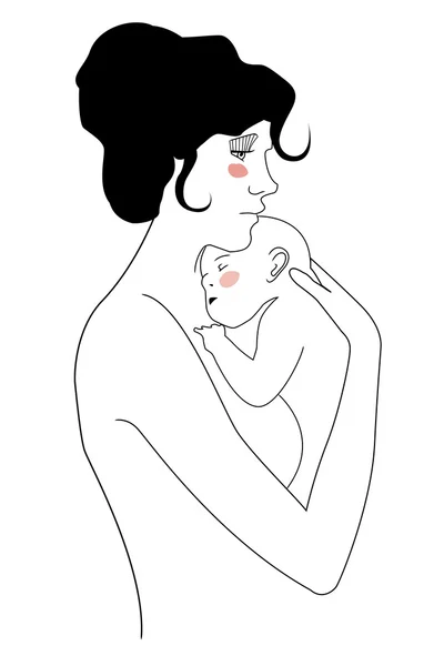 stock image Illustrated mother and child