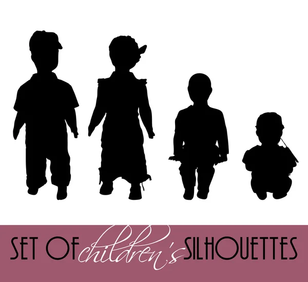Children Silhouettes — Stock Photo, Image