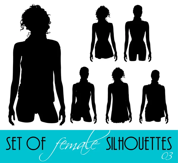 Elegant women silhouettes — Stock Photo, Image