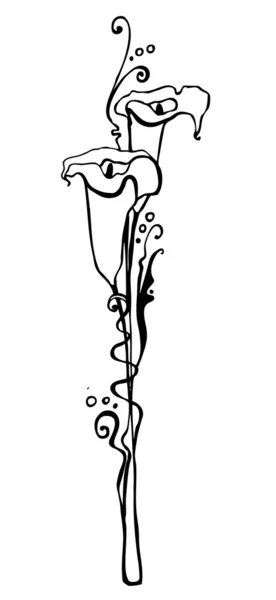 Иллюстрированный милый цветок для весеннего дизайна — стоковое фото