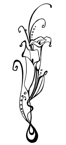 Иллюстрированный милый цветок для весеннего дизайна — стоковое фото