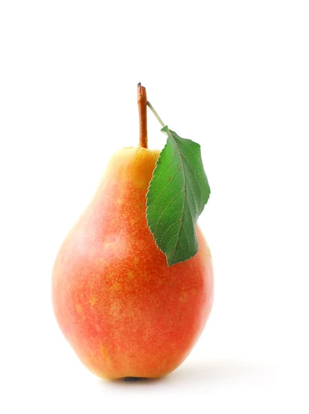 Pear with leaf — Stock Photo, Image