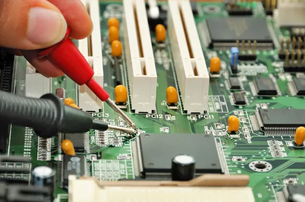 Motherboard testing — Stock Photo, Image