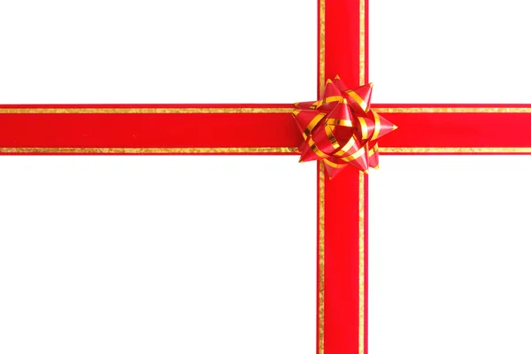 Red ribbon gift — Stock Photo, Image