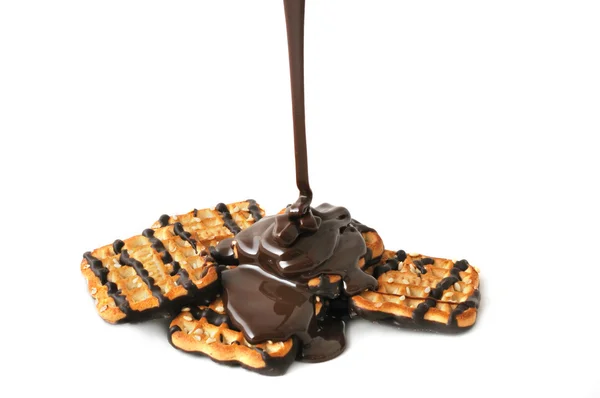 Cookies en chocolade — Stockfoto