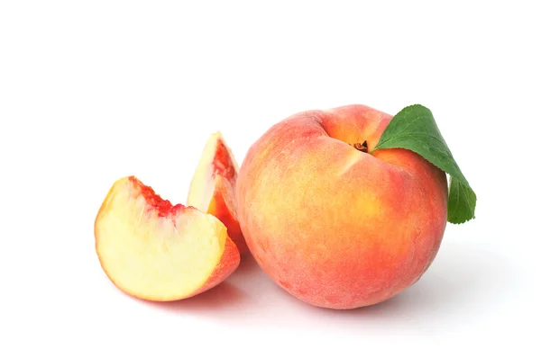 Peaches on white — Stock Photo, Image
