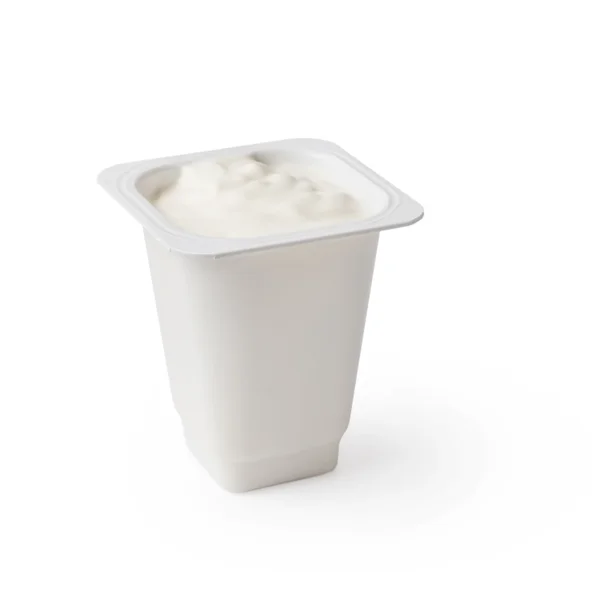 Vit yoghurt — Stockfoto