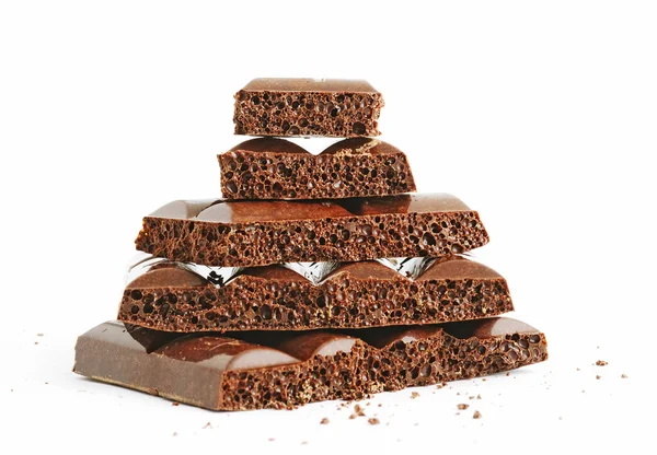 Stack of porous chocolate — Stock Photo, Image