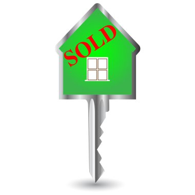 House key sold.Vector clipart
