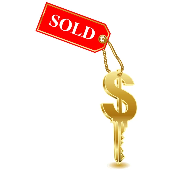 Dollar Key sold.Vector — Stock Vector