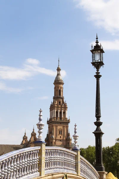 Des Plaza Espana Andalusischen Sevilla Spanien — Zdjęcie stockowe