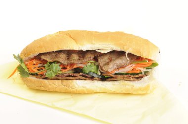 Vietnamca gıda üzerine beyaz izole