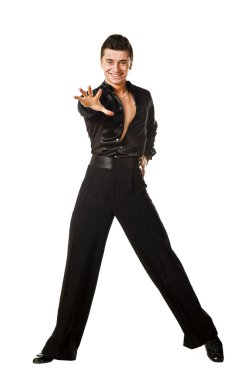 Latino dancer posing clipart