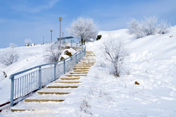 stock image Upstairs in winter