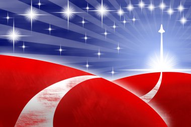 American flag stylized background clipart