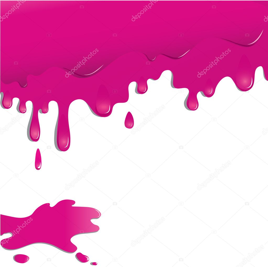 Vector illustration of flowing crimson paint
